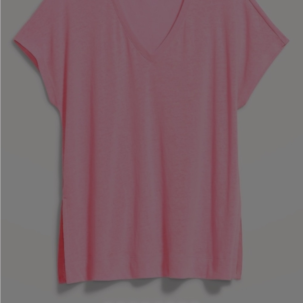 GAP Pink Short Sleeve V-Neck Tee